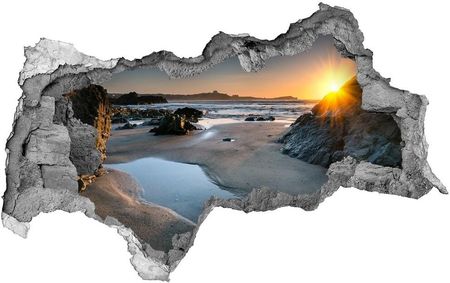 Wallmuralia.Pl naklejka fototapeta 3D widok Skały na plaży (NDB64210994)