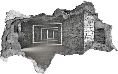 Wallmuralia.Pl Dziura 3d fototapeta naklejka Tunel z cegły (NDB73658635)