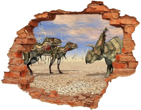 Wallmuralia.Pl Dziura 3d fototapeta naklejka Dinozaury (NDC119267446)