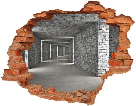 Wallmuralia.Pl Dziura 3d fototapeta naklejka Tunel z cegły (NDC73658635)
