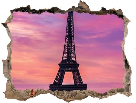 Wallmuralia.Pl Fototapeta dziura na ścianę 3d Wieża Eiffla Paryż (NDK74472926)