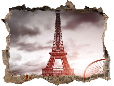 Wallmuralia.Pl Fototapeta dziura na ścianę 3d Wieża Eiffla Paryż (NDK76327253)