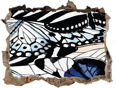 Wallmuralia.Pl Dziura 3d foto tapeta naklejka Motyle i kwiaty (NDK85755564)