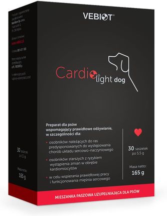 Nutrifarm Sp. Z O.O. Vebiot Cardio-Light Dog 30 Saszetek