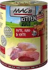 Mac's Kitten Indyk Z Wołowiną I Kaczką Mokra Karma Dla Kociąt 400G