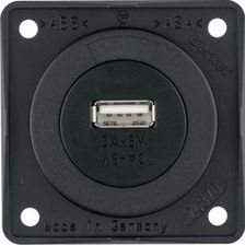 Hager Gniazdo Usb Ładowania Pojedyncze 12V 3A Antracyt Mat Czarny Berker (926032505)