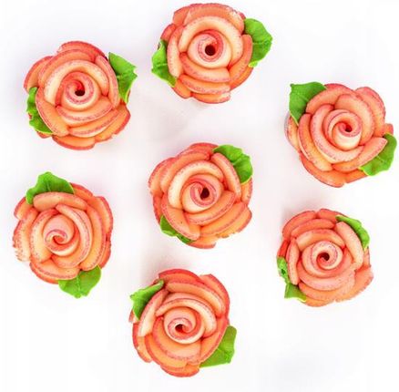 Kwiaty Cukrowe na Tort Średnie Brzoskwiniowe Róże