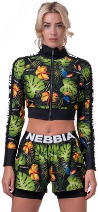 Bluza damska Nebbia High-Energy Cropped Jacket 564, Jungle Green, XS