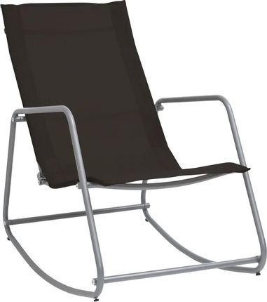 vidaXL Ogrodowe krzesło bujane, czarne, 95x54x85 cm, textilene