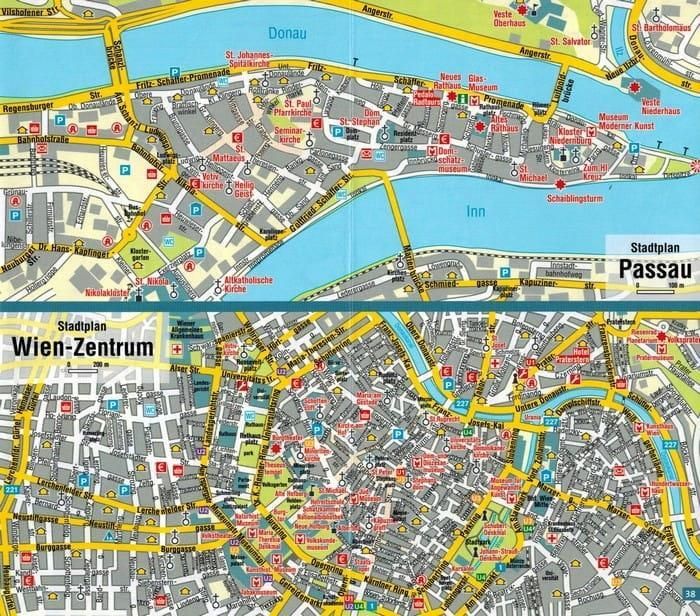 Naddunajska Trasa Rowerowa (Donauradweg 2) mapa - Ceny i