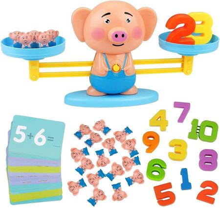 KIK Nauka Liczenia Równoważnia Świnka Piggy Balance 60 elem.