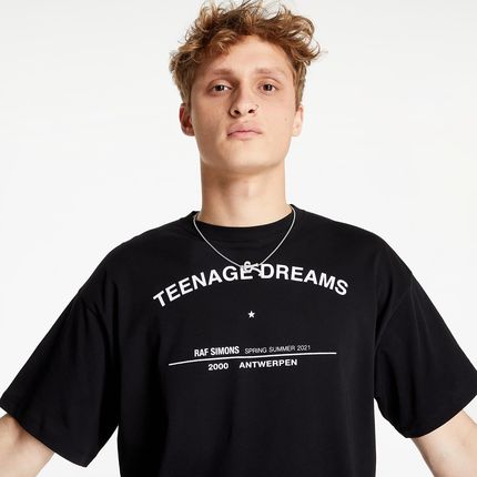 トップス Raf Simons Tour 'Teenage Dreams' RAF SIMONS Big Fit Tour T Shirt Teenage Dreams Black - Ceny i