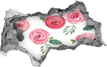 Wallmuralia Naklejka 3D Dziura Na Ścianę Samoprzylepna Róże 95X73Cm Nd-B-101180210