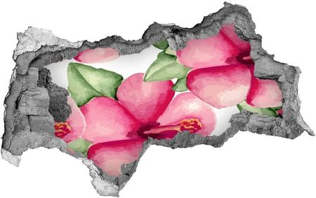 Wallmuralia Naklejka 3D Dziura Na Ścianę Tropikalne Kwiaty 95X73Cm Nd-B-105950649