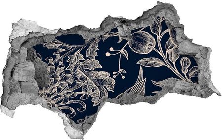 Wallmuralia Naklejka 3D Dziura Na Ścianę Kwiaty I Ptaki 95X73Cm Nd-B-123515476