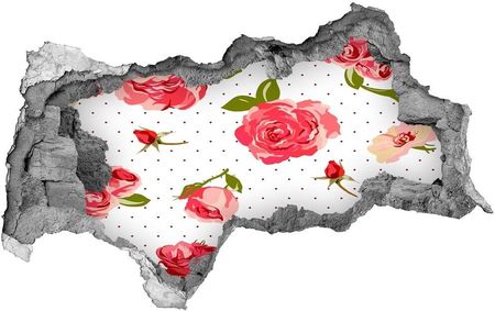 Wallmuralia Naklejka 3D Dziura Na Ścianę Samoprzylepna Róże 95X73Cm Nd-B-62583976