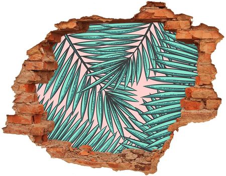 Wallmuralia Naklejka 3D Dziura Na Ścianę Liście Palmy 90X70Cm Nd-C-101564719