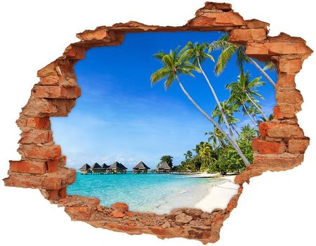Wallmuralia Dziura 3D W Ścianie Naklejka Cegła Malediwy 90X70Cm Nd-C-112146656