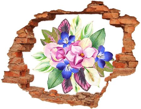 Wallmuralia Naklejka 3D Dziura Na Ścianę Bukiet Kwiatków 90X70Cm Nd-C-114054011