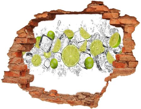 Wallmuralia Naklejka 3D Dziura Na Ścianę Limonka Kostki Lodu 90X70Cm Nd-C-117934420