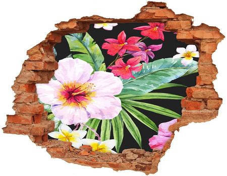 Wallmuralia Naklejka 3D Dziura Na Ścianę Hawajskie Kwiaty 90X70Cm Nd-C-124413381