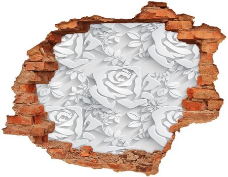Wallmuralia Naklejka 3D Dziura Na Ścianę Róże Wzór 90X70Cm Nd-C-76755101