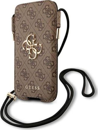 Guess Torebka na telefon GUHCP12L4GPSBR 6,7 brązowy/brown 4G Metal Logo