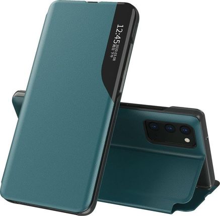 Hurtel Eco Leather View Case etui z klapką i funkcją podstawki Samsung Galaxy A32 5G zielony