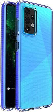 Hurtel Spring Case żelowe etui z kolorową ramką do Samsung Galaxy A52 5G / A52 4G ciemnoniebieski