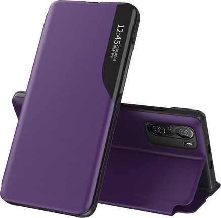 Hurtel Eco Leather View Case etui z klapką i funkcją podstawki Xiaomi Redmi K40 Pro+ / K40 Pro / K40 / Poco F3 fioletowy