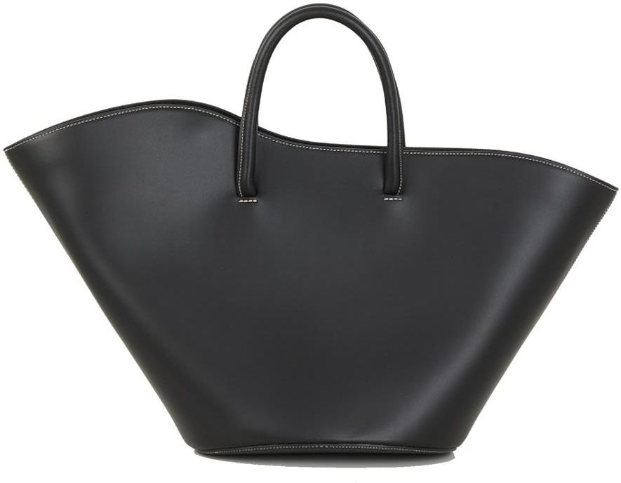 LITTLE LIFFNER BAG OPEN TULIP TOTE MICRO BLACK