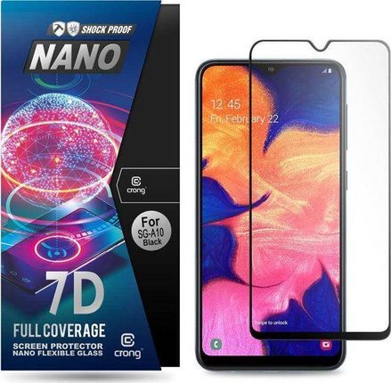 Crong 7D Nano Flexible Glass Szkło hybrydowe 9H na cały ekran Samsung Galaxy A10
