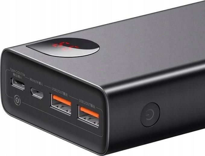 BASEUS Adaman 20000mAh 65W PD QC 4.0 Czarny - zdjęcie 3 BASEUS Adaman 20000mAh 65W PD QC 4.0 Czarny