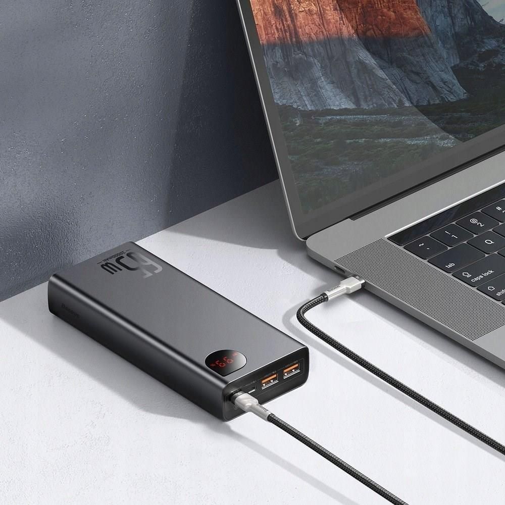 BASEUS Adaman 20000mAh 65W PD QC 4.0 Czarny - zdjęcie 6 BASEUS Adaman 20000mAh 65W PD QC 4.0 Czarny