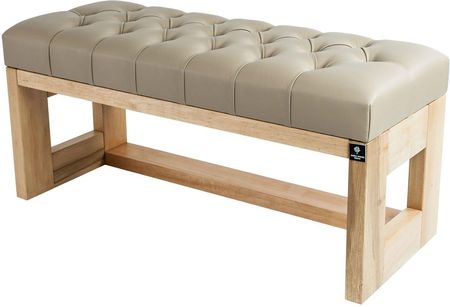 Emra Wood Design Ławeczka Pufa Pikowana Ekoskóra Bez Guzik Kryształ Lpp-6