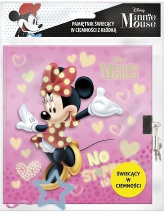 Minnie Mouse Pamiętnik Z Kłódką Świecący W Ciemności 25