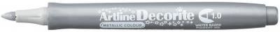 Artline Marker Permanentny Metaliczny Decorite Srebrny 1,0 Mm Pędzelek Końcówka (Ar-033 9 8)