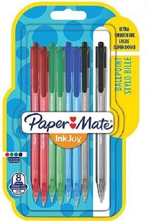 Paper Mate Długopis Ink Joy 100 Rt Mix 8Szt M (3501179563596)