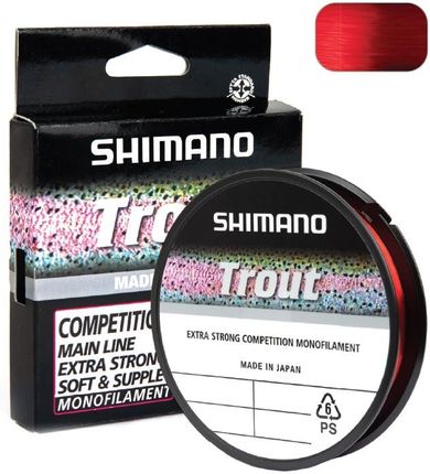 Shimano Żyłka Trout Competition 0,22Mm/150M Red