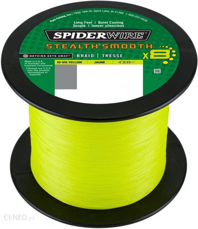 Spiderwire Plecionka Stealth Smooth8 0,39Mm/2000M Hi-Vis Yellow - Ceny i  opinie 