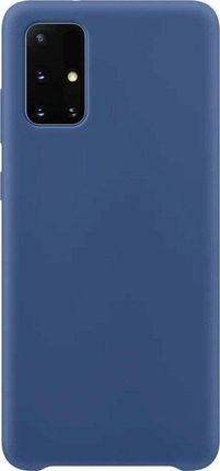 Hurtel Silicone Case elastyczne silikonowe etui Samsung Galaxy S21 Ultra 5G ciemnoniebieski