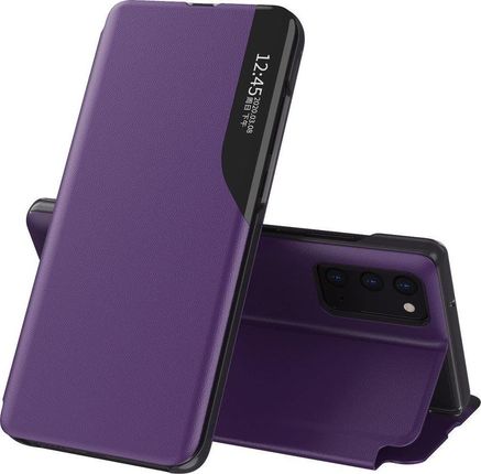 Hurtel Eco Leather View Case etui z klapką i funkcją podstawki Samsung Galaxy A32 5G fioletowy