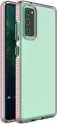 Hurtel Spring Case żelowe etui z kolorową ramką do Xiaomi Mi 10T Pro / Mi 10T jasnoróżowy
