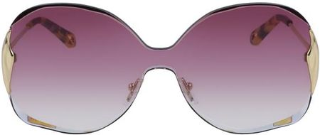 Lunettes De Soleil Chloé CE162S-824 – Monture Gold Métal – Verres Bruns – Neuf Avec étiquettes
