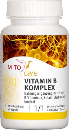 MITOcare Vitamin B C Komplex Kompleks witamin z grupy B 60 Kaps