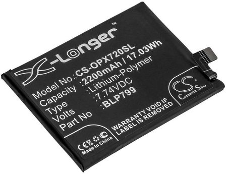Cameron Sino Oppo Realme X7 Pro 5G BLP799 2200mAh 17.03Wh Li-Polymer 7.74V (CSOPX720SL)