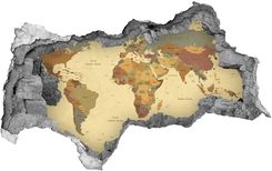 Wallmuralia Samoprzylepna Dziura Na Ścianę Mapa Polityczna 95x64cm