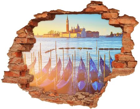 Wallmuralia Dziura 3D W Ścianie Naklejka Cegła Wenecja 90x70cm