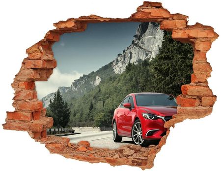 Wallmuralia Foto Zdjęcie Dziura Na Ścianę Auto W Górach 90x70cm