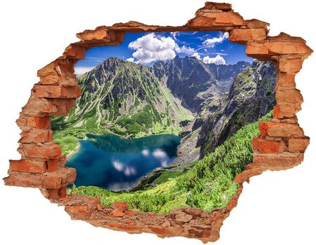 Wallmuralia Dziura 3D W Ścianie Na Ścianę Czarny Staw Tatry 90x70cm